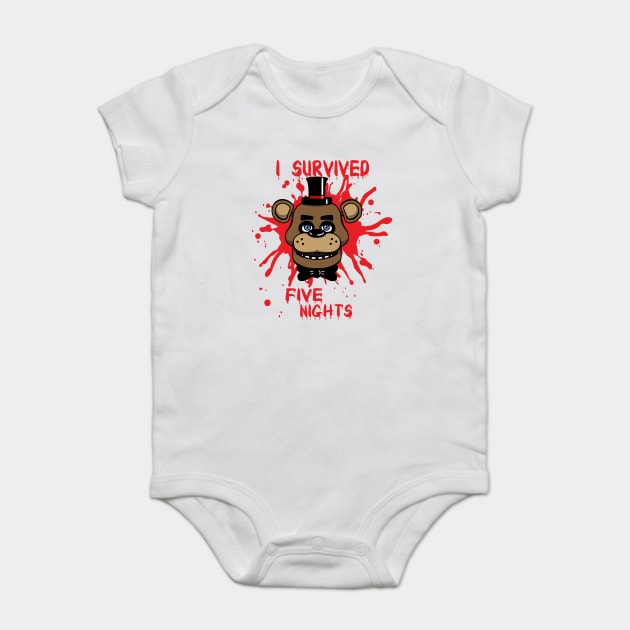 I survived five nights Baby Bodysuit by anghela